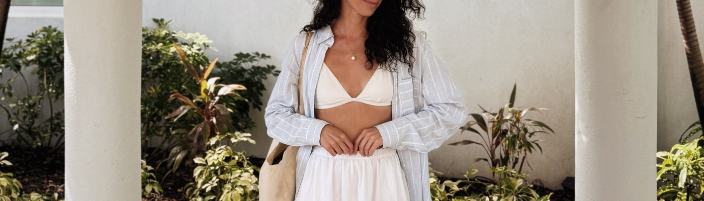 Jupe Maxi Blanche X Chemise Bleu Glacier