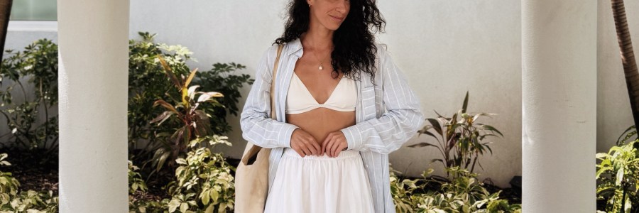 Jupe Maxi Blanche X Chemise Bleu Glacier